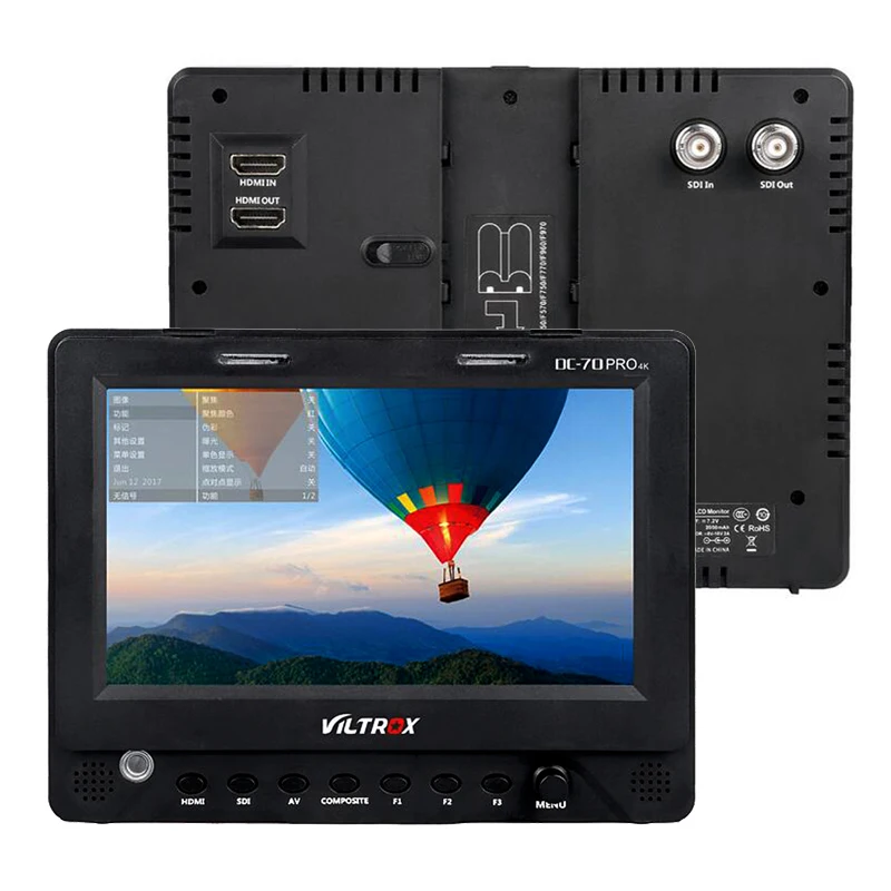 Viltrox DC-70PRO 4K 7'' IPS HD LCD Video Monitor 1920x1200 HDMI SDI AV TALLY Input & Output + Power Adapter for Canon Nikon
Viltrox DC-70PRO 4K 7'' IPS HD LCD Video Monitor 1920x1200 HDMI SDI AV TALLY Input & Output + Power Adapter for Canon Nikon