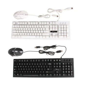 Backlight Keyboard/Mouse Set USB Wired Full Key Optical Gaming Kit Gamer Klavye Combo for Computer Notebook For Overwatch/BUBG
Backlight Keyboard/Mouse Set USB Wired Full Key Optical Gaming Kit Gamer Klavye Combo for Computer Notebook For Overwatch/BUBG