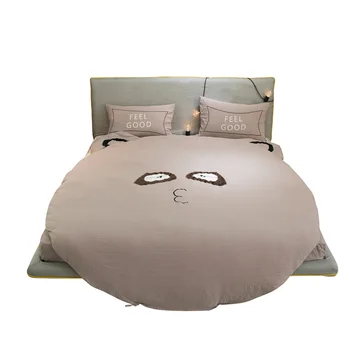 Applique Embroidery Cute Cartoon Comforter Sets Queen Size Unique Round Bed Duvet Cover 200*230 cm Flat Bed Sheets
Applique Embroidery Cute Cartoon Comforter Sets Queen Size Unique Round Bed Duvet Cover 200*230 cm Flat Bed Sheets
