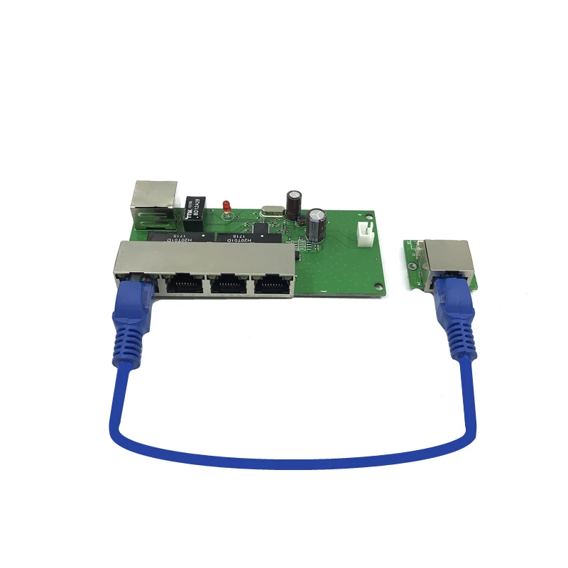 OEM factory direct mini fast 10 / 100mbps 3-port Ethernet network lan hub switch board two-layer pcb 2 rj45 1 * 8pin head port
OEM factory direct mini fast 10 / 100mbps 3-port Ethernet network lan hub switch board two-layer pcb 2 rj45 1 * 8pin head port