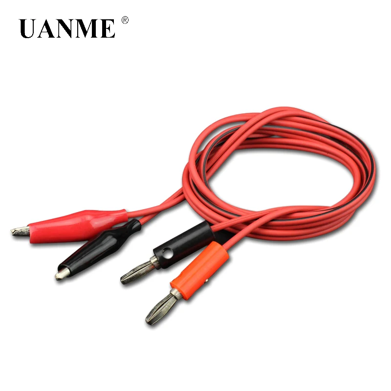 1black+1 red 4mm Banana plug to Medium Crocodile Clip line / Multimeter Pen Test Line Pure Copper Wire
1black+1 red 4mm Banana plug to Medium Crocodile Clip line / Multimeter Pen Test Line Pure Copper Wire