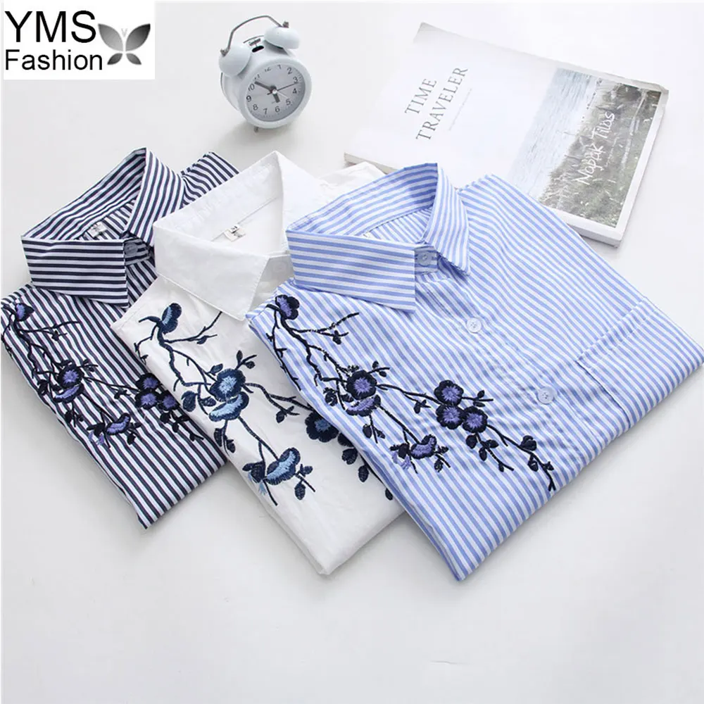 New Arrived Women Blouse Embroidery Shirts 2019 Korean Long Sleeve Floral White Shirt Casual Office Tops Female Srtiped Blouses
New Arrived Women Blouse Embroidery Shirts 2019 Korean Long Sleeve Floral White Shirt Casual Office Tops Female Srtiped Blouses