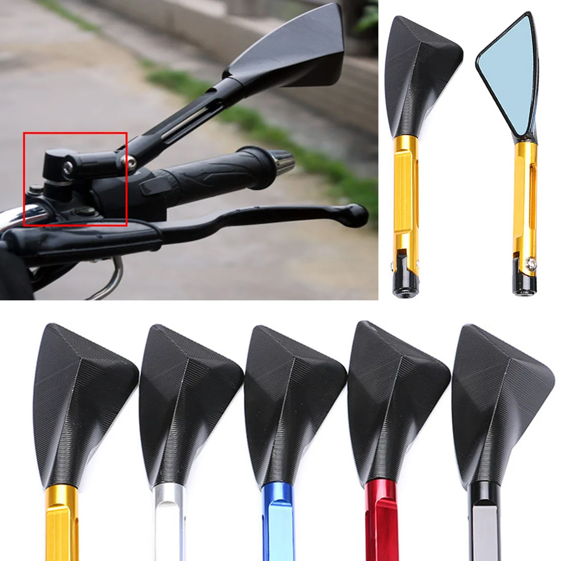 

Motorcycle accessories, mirror, rear view mirror, rear mirror, triangular mirror