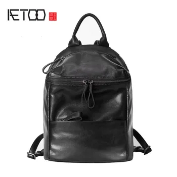 AETOO First layer of sheepskin leather Korean shoulder bag simple neutral black lady travel backpack bag leisure package
AETOO First layer of sheepskin leather Korean shoulder bag simple neutral black lady travel backpack bag leisure package