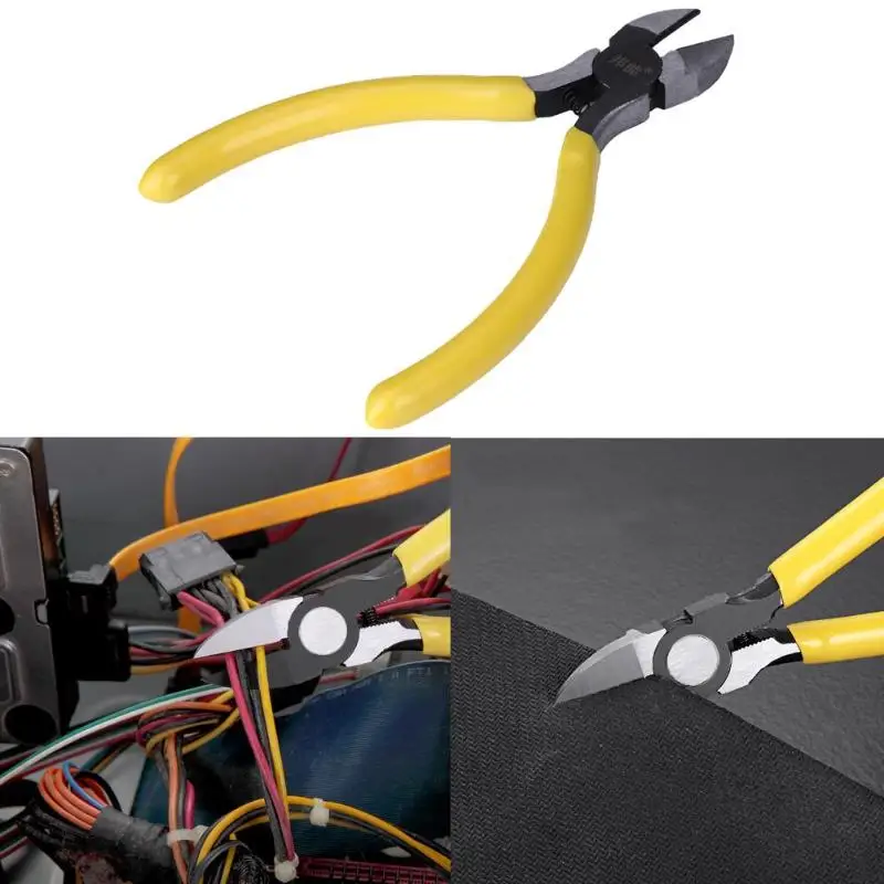 4.6 Inches Electrical Wire Cable Cutter Plier Carbon Steel Mini Diagonal Side Snips Flush Pliers Repair Pry Open Multitool
4.6 Inches Electrical Wire Cable Cutter Plier Carbon Steel Mini Diagonal Side Snips Flush Pliers Repair Pry Open Multitool
