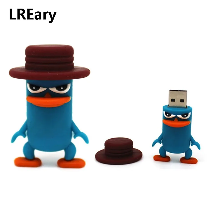 Perry the Platypus USB Flash Dive cartoon Phineas and Ferb drive blue duck usb stick 32g/16g/8g/4g pendrive real capacity 64gb
Perry the Platypus USB Flash Dive cartoon Phineas and Ferb drive blue duck usb stick 32g/16g/8g/4g pendrive real capacity 64gb