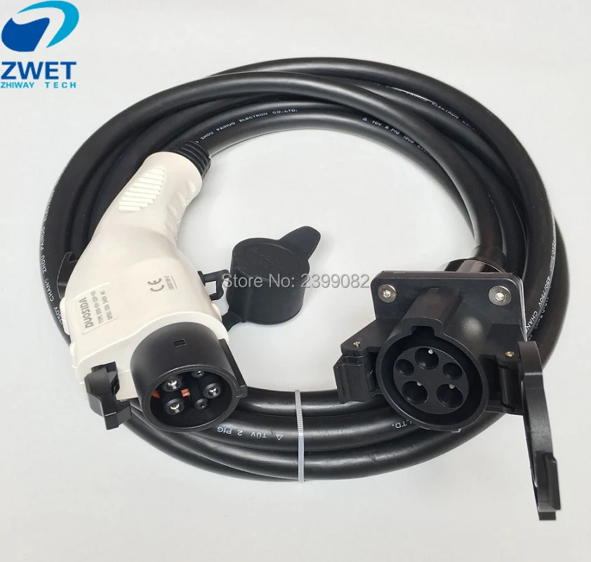 ZWET J1772 cable EVSE Type 1 LEVEL 1Type1 plug to Socket j1772 with cables of 10M For 32amp 110 to 250 v
ZWET J1772 cable EVSE Type 1 LEVEL 1Type1 plug to Socket j1772 with cables of 10M For 32amp 110 to 250 v
