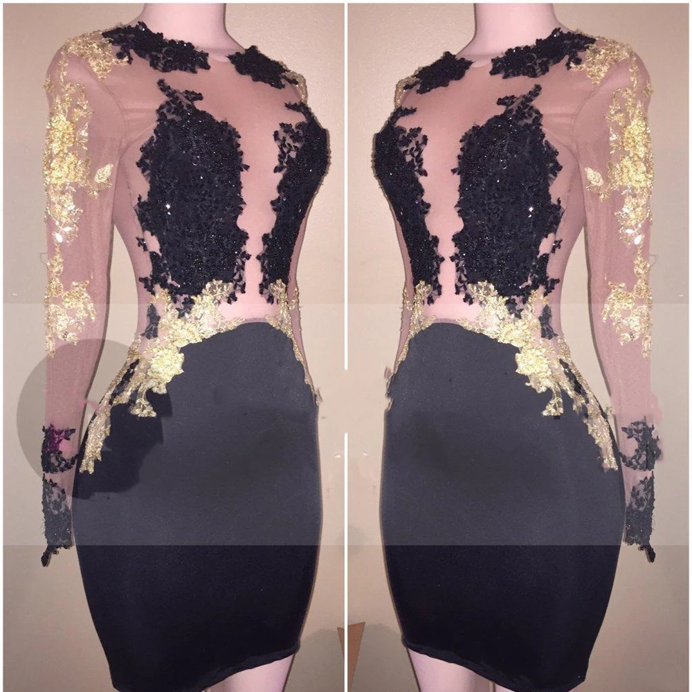 Cheap Black Sheer Long Sleeves Cocktail Dress Mini Short Lace Semi Club Wear Homecoming Graduation Party Gown
Cheap Black Sheer Long Sleeves Cocktail Dress Mini Short Lace Semi Club Wear Homecoming Graduation Party Gown