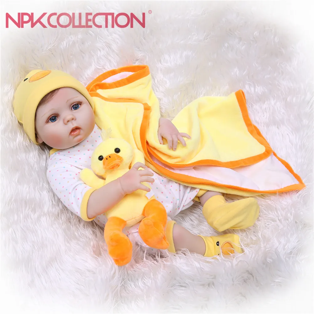 NPKCOLLECTION Soft Silicone Reborn Baby Doll Girl Toys Lifelike Babies Boneca Full Vinyl Fashion Dolls For Kids Birthday Gifts
NPKCOLLECTION Soft Silicone Reborn Baby Doll Girl Toys Lifelike Babies Boneca Full Vinyl Fashion Dolls For Kids Birthday Gifts