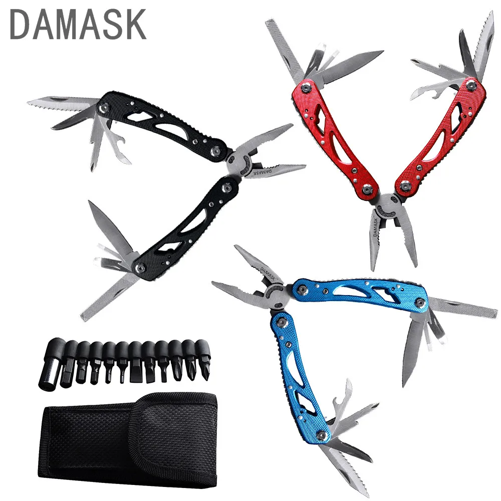 Damask Brand Folding Pliers EDC Outdoor Survival Combination Plier Multifunction Hand Tools Screwdriver Scissors Opener Knife
Damask Brand Folding Pliers EDC Outdoor Survival Combination Plier Multifunction Hand Tools Screwdriver Scissors Opener Knife