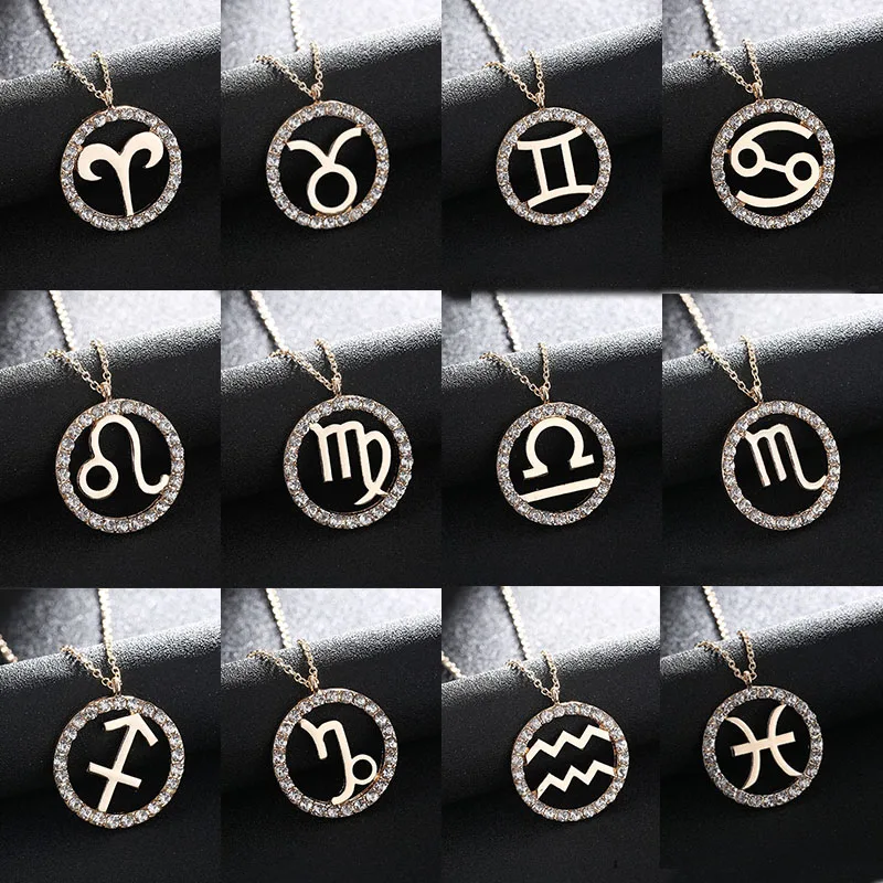 12 Constellation Design Pendant Necklace Copper Cubic Zirconia Zodiac Sign Necklace Birthday Gifts For Women Men Jewelry
12 Constellation Design Pendant Necklace Copper Cubic Zirconia Zodiac Sign Necklace Birthday Gifts For Women Men Jewelry
