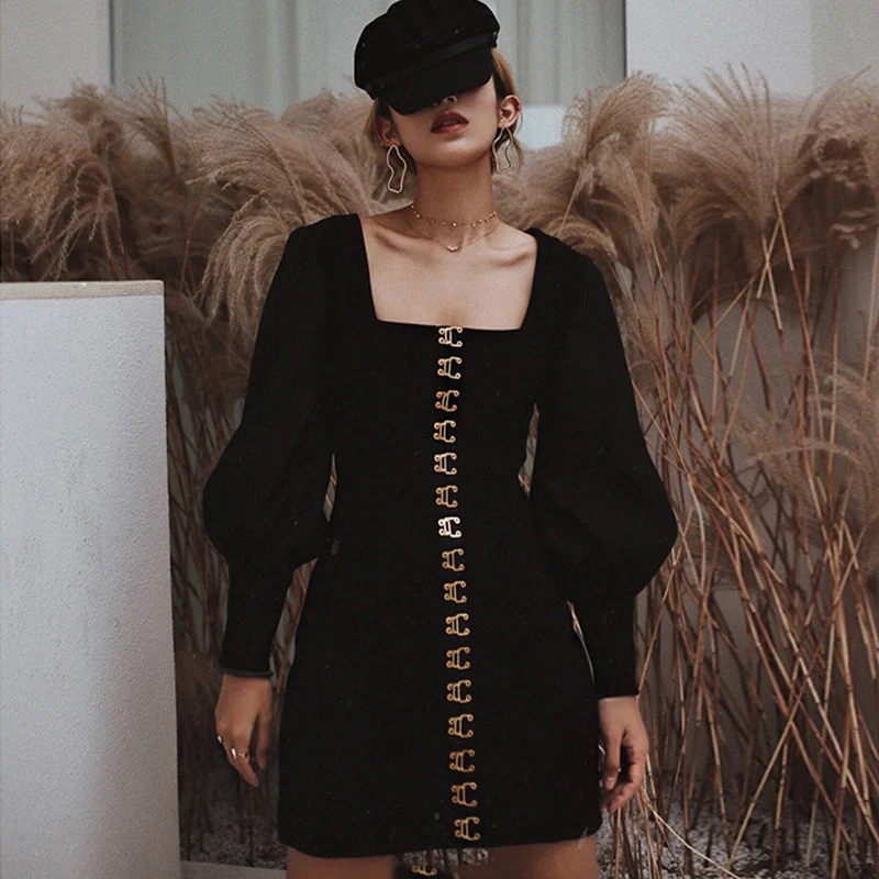 Женское винтажное черное бархатное платье Осеннее облегающее платье-карандаш с