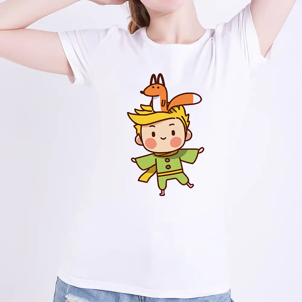 France Anime The Little Prince Fox T Shirt Modal Women Summer