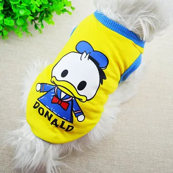 Spring Summer dog shirt lovely cartoon Donald Duck dog cat cotton puppy vest sweatshirt clothes for Chihuahua
Spring Summer dog shirt lovely cartoon Donald Duck dog cat cotton puppy vest sweatshirt clothes for Chihuahua