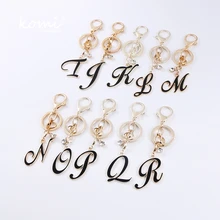 Llavero KOMi llavero con letras de gato para mujer llavero colorido bolso colgante de aleación con cadena de llave dorada para regalos K2073(China)