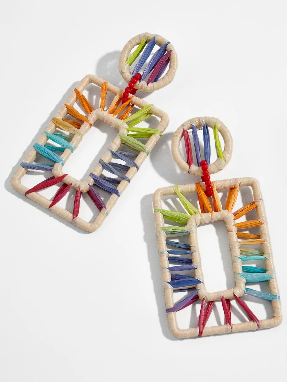 Trendy Geometric Raffia Dangle stud Earrings For Women Luxury Ethnic Weave Statement Earrings Pendant Elegant Jewelry Rainbow
Trendy Geometric Raffia Dangle stud Earrings For Women Luxury Ethnic Weave Statement Earrings Pendant Elegant Jewelry Rainbow