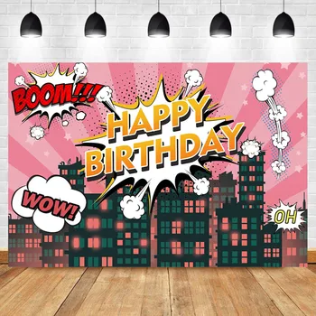Neoback Superhero Backdrop Comics City Buildings Photo Background Kids Birhday Pink Photography Backdrops Studio Shoots
Neoback Superhero Backdrop Comics City Buildings Photo Background Kids Birhday Pink Photography Backdrops Studio Shoots