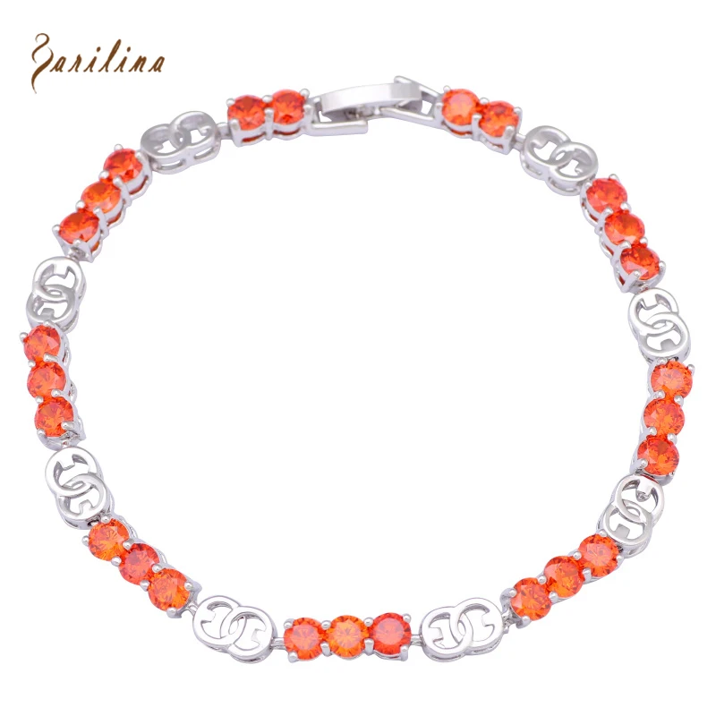 Womens Silver plated Bracelets & bangles Red Cubic Zirconia Garnet fashion jewelry 19cm 7.48 inch B435
Womens Silver plated Bracelets & bangles Red Cubic Zirconia Garnet fashion jewelry 19cm 7.48 inch B435