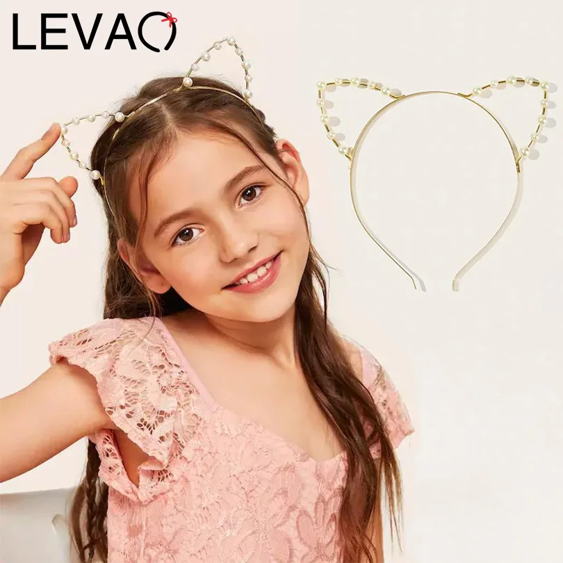 LEVAO Kids Adult Pearl Rhinestone Cat Ears Girls Bezel Turban Headwear Headband Women Hairband Ladies Non-slip Hair Accessories
LEVAO Kids Adult Pearl Rhinestone Cat Ears Girls Bezel Turban Headwear Headband Women Hairband Ladies Non-slip Hair Accessories