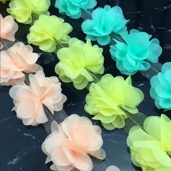 High Quality Trimming 10Yards/Roll Lace Chiffon Flowers Applique Dress Decoration Popular Fabric Sewing Supplies 3D Hot Sale
High Quality Trimming 10Yards/Roll Lace Chiffon Flowers Applique Dress Decoration Popular Fabric Sewing Supplies 3D Hot Sale