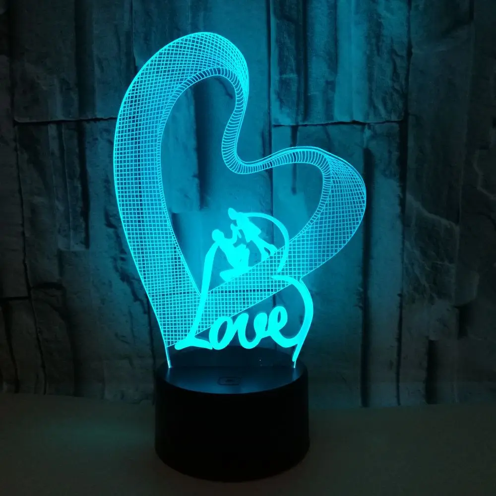 Love 3d Led Colorful Led Night Light Valentine's Day Creative Gift Atmosphere 3d Small Kids Lamp 7 color change 3D Lamp
Love 3d Led Colorful Led Night Light Valentine's Day Creative Gift Atmosphere 3d Small Kids Lamp 7 color change 3D Lamp