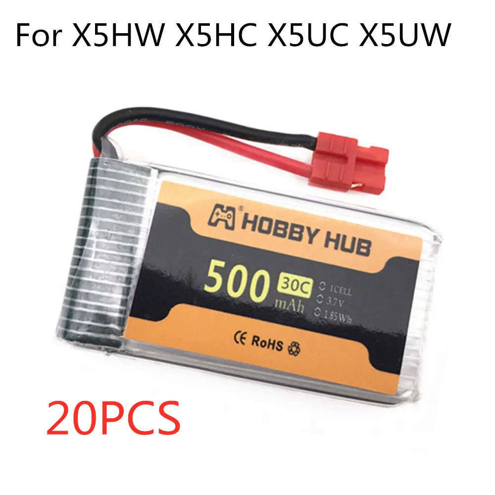 20pcs/lot Lipo Battery 3.7v 500mAh for Syma X5HW X5HC X5UW X5UC RC Drone Helicopter 3.7V LiPO-Battery Spares Part 802540
20pcs/lot Lipo Battery 3.7v 500mAh for Syma X5HW X5HC X5UW X5UC RC Drone Helicopter 3.7V LiPO-Battery Spares Part 802540