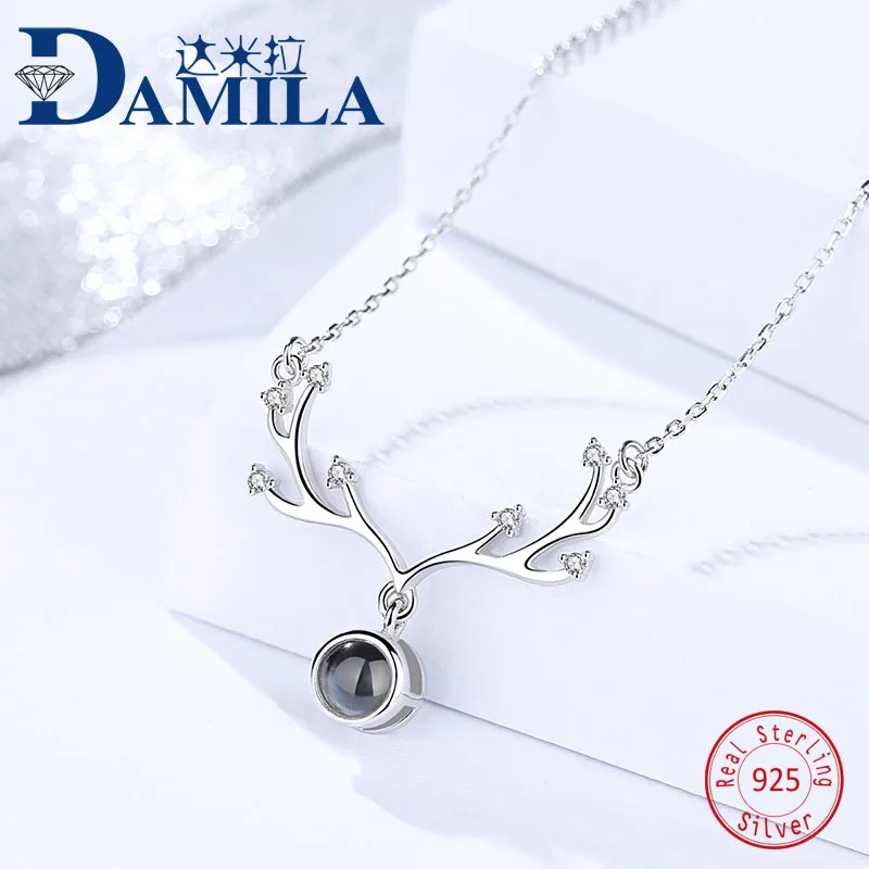 Fashion S925 sterling silver cz deer pendant necklace for women Crystal pendants necklace jewelry anniversary Engagment gift
Fashion S925 sterling silver cz deer pendant necklace for women Crystal pendants necklace jewelry anniversary Engagment gift