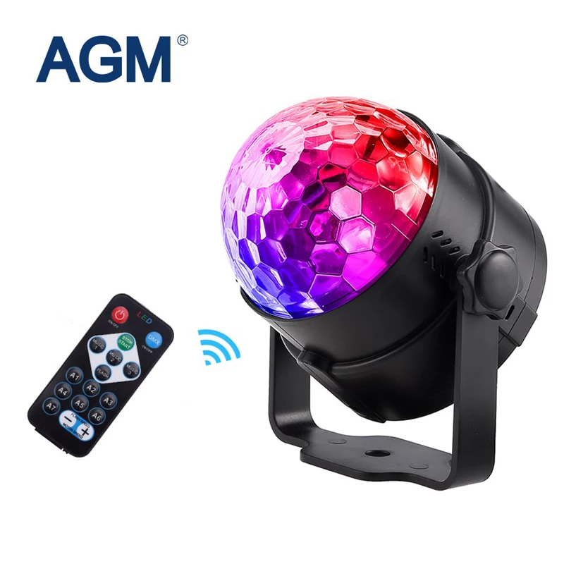 

AGM RGB Disco Ball LED Stage Lighting Lumiere DJ DMX Laser Christmas Lights Projector Party Lamp Sound Light Show Strobe Effects