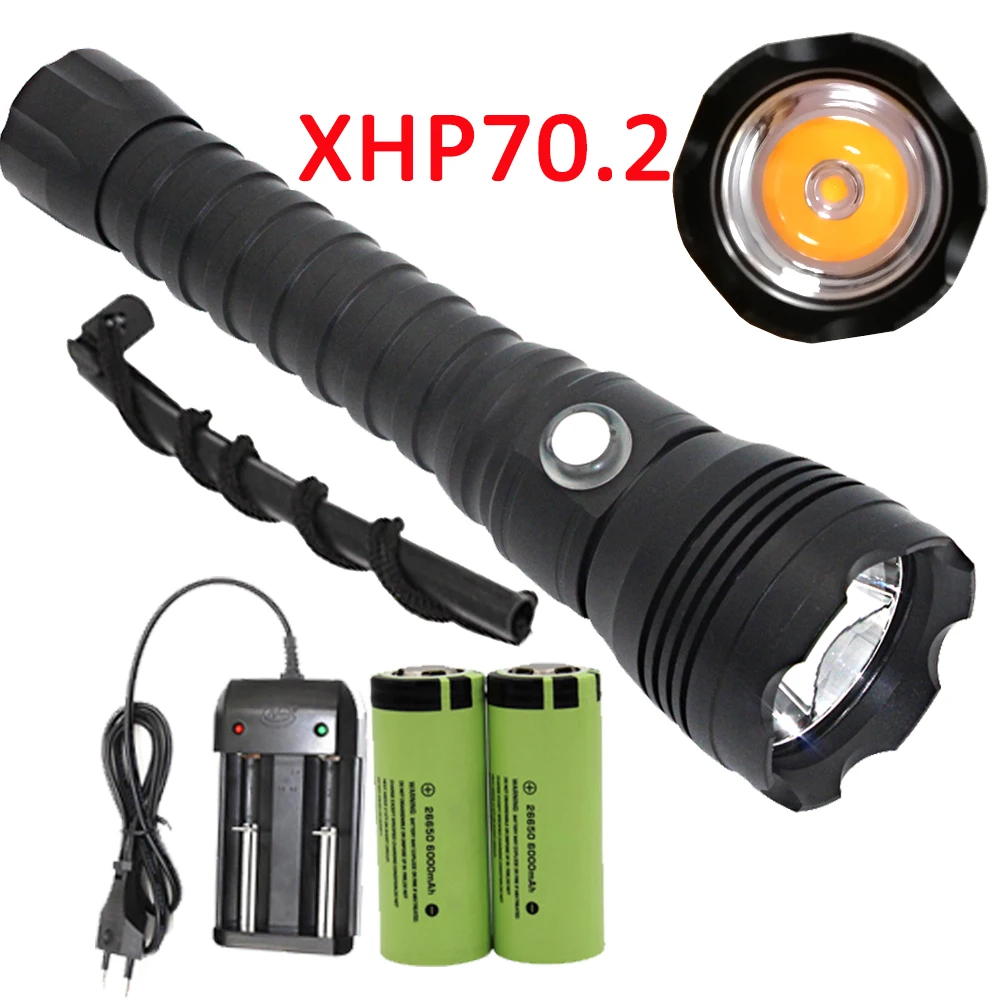XHP70.2 LED Diving Flashlight Underwater XHP70 Scuba Dive Torch Linterna Waterproof Lamp Yellow Light 26650 Battery +Charger
XHP70.2 LED Diving Flashlight Underwater XHP70 Scuba Dive Torch Linterna Waterproof Lamp Yellow Light 26650 Battery +Charger