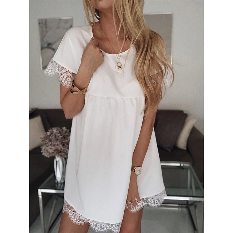 Lace White Dress Women Straight Short Sleeve O-neck Party Dresses Vintage Robe Femme Elegant Vestidos SJ3195T
Lace White Dress Women Straight Short Sleeve O-neck Party Dresses Vintage Robe Femme Elegant Vestidos SJ3195T