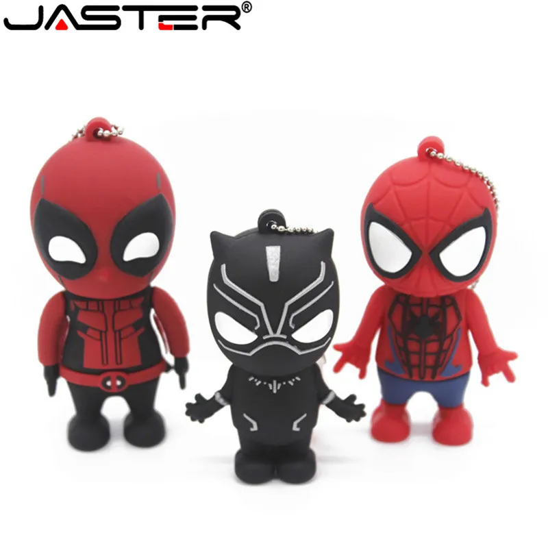 JASTER USB flash 2.0 pendrive Deadpool driver pen 4GB 16GB 32GB 64GB Spiderman Memory Stick Creative Cartoon toy Gift wholesale
JASTER USB flash 2.0 pendrive Deadpool driver pen 4GB 16GB 32GB 64GB Spiderman Memory Stick Creative Cartoon toy Gift wholesale