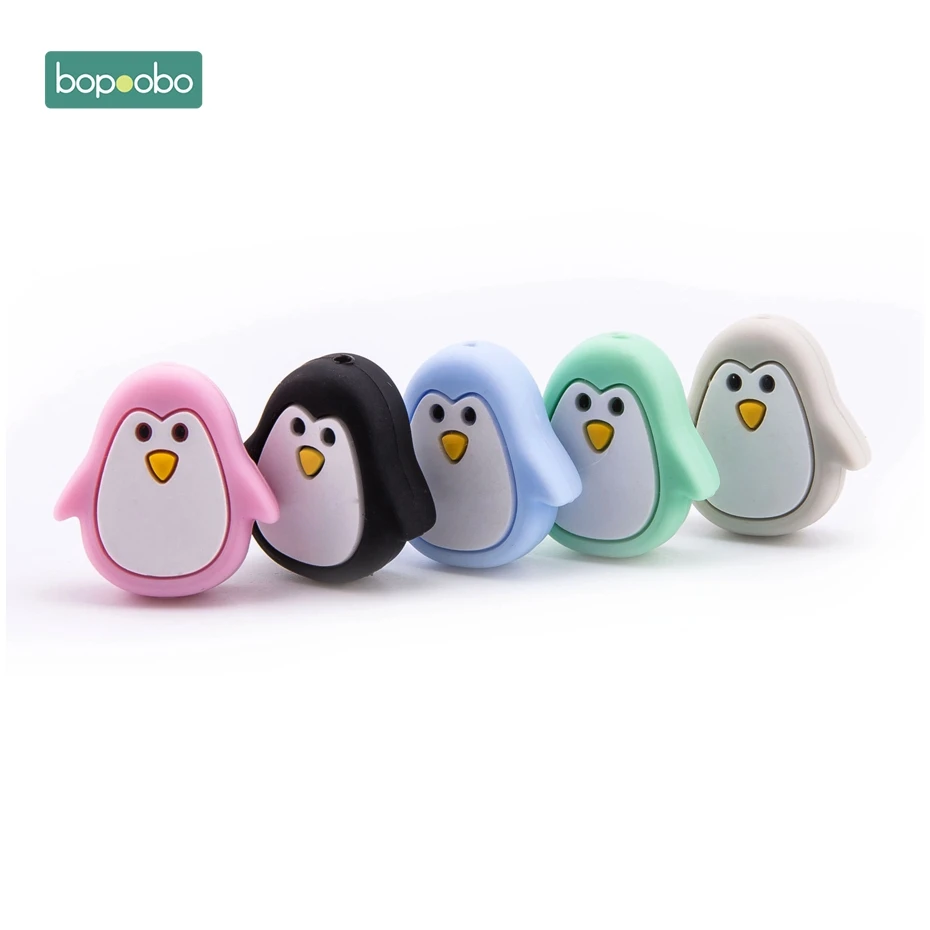 Bopoobo 3pc Mini Penguin Silicone Animal Teethers Beads DIY Baby Bracelet Necklace Accessories BPA Free Can Chew Bath Toys Gifts
Bopoobo 3pc Mini Penguin Silicone Animal Teethers Beads DIY Baby Bracelet Necklace Accessories BPA Free Can Chew Bath Toys Gifts