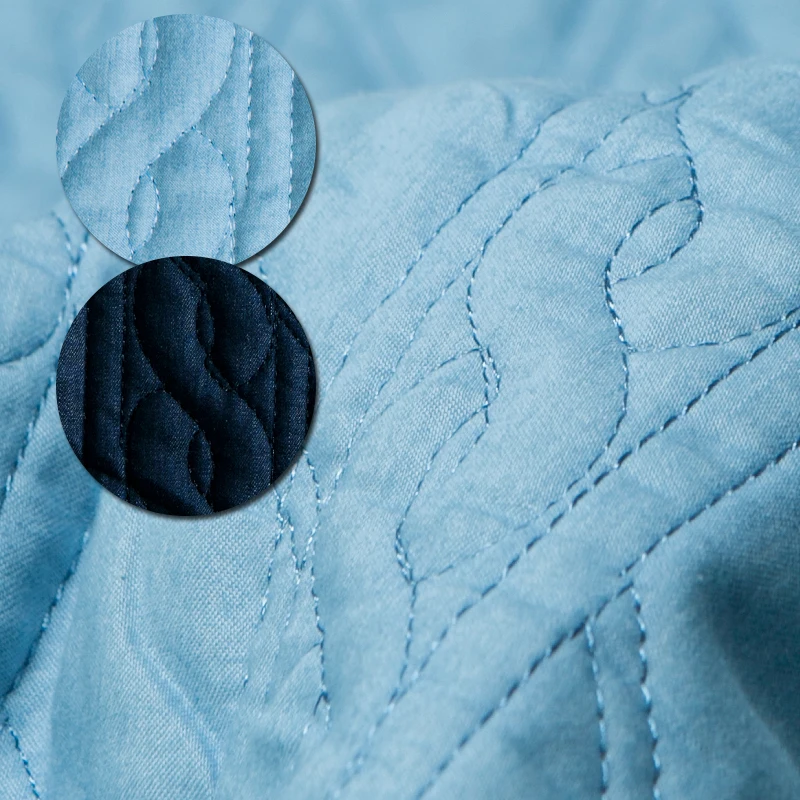 Double sides quilting twist pattern solid denim space cotton fabric, sewing for top, coat, jacket, craft by the yard
Double sides quilting twist pattern solid denim space cotton fabric, sewing for top, coat, jacket, craft by the yard