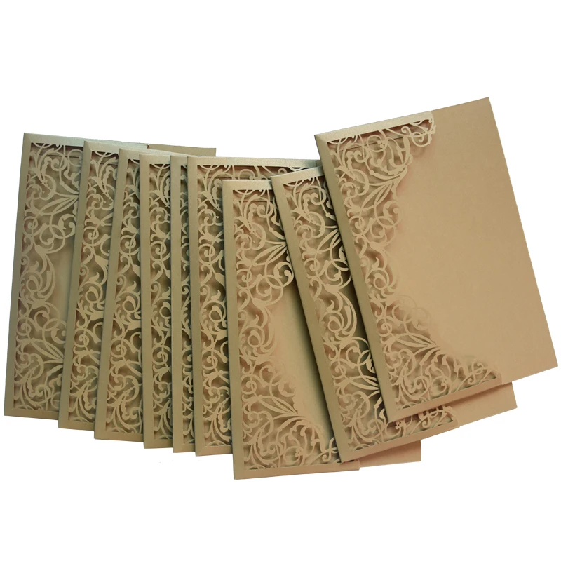 12pcs/lot Graceful Laser Cut Florals Shell Pocket Wedding Invitation Card Elegant Gold Invite Cover No Inside No Envelope JK341
12pcs/lot Graceful Laser Cut Florals Shell Pocket Wedding Invitation Card Elegant Gold Invite Cover No Inside No Envelope JK341