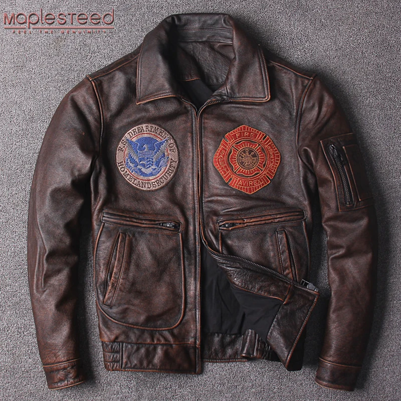 MAPLESTEED Distressed Men Leather Jacket Vintage 100% Cowhide Calf Skin Jacket Retro Motocycle Jackets Man Moto Biker Coat M107
MAPLESTEED Distressed Men Leather Jacket Vintage 100% Cowhide Calf Skin Jacket Retro Motocycle Jackets Man Moto Biker Coat M107