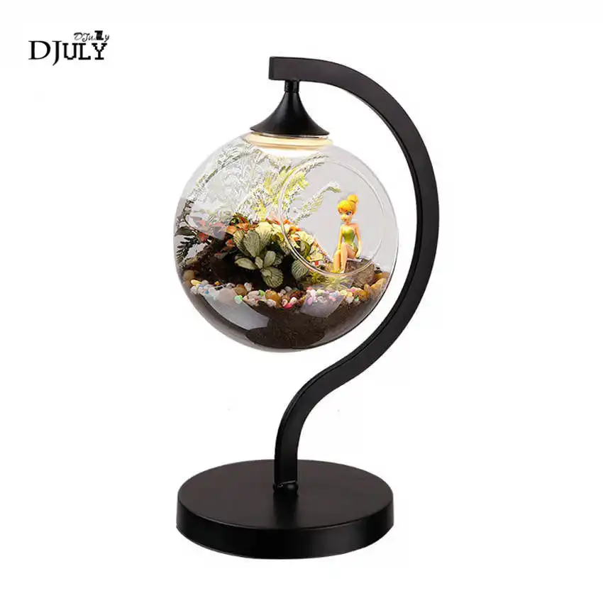 Nordic Glass Fish Tank Table Lamp For Study Office Living