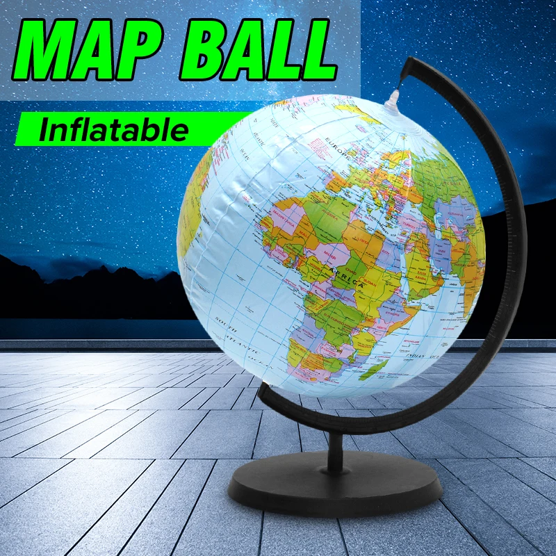 Inflatable World Globe Earth With Stand Teaching Geography Map Beach Ball Kids Educational Toy Miniatures office gadgets
Inflatable World Globe Earth With Stand Teaching Geography Map Beach Ball Kids Educational Toy Miniatures office gadgets