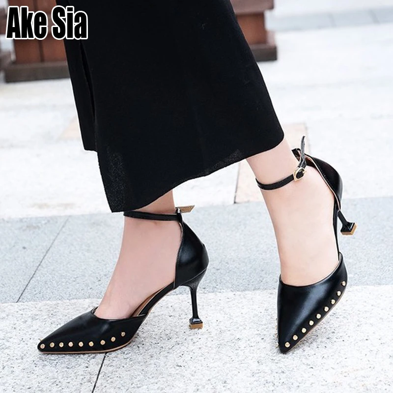 Ake Sia 2019 Spring Summer Elegant Pointed Toe Mujer Lady Women Feminine Casual Fashion A-Buckle High Stilettos Heels Shoes A098
Ake Sia 2019 Spring Summer Elegant Pointed Toe Mujer Lady Women Feminine Casual Fashion A-Buckle High Stilettos Heels Shoes A098