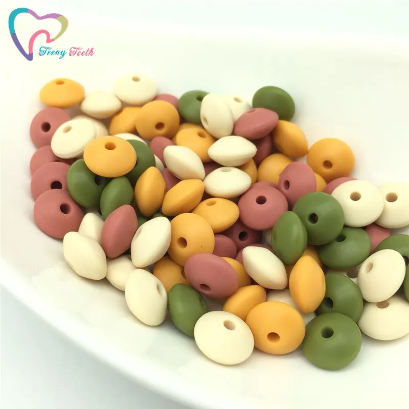 Teeny Teeth 50PCS Fall Color Silicone Lentils Pendant Beads BPA Free Dental Care Jewelry Accessories Silikon Baby Teething Beads
Teeny Teeth 50PCS Fall Color Silicone Lentils Pendant Beads BPA Free Dental Care Jewelry Accessories Silikon Baby Teething Beads