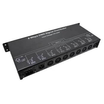 AC110V-220V 8 Channel DMX controller DMX128 DMX amplifier/Splitter/DMX signal repeater/8 output ports DMX signal distributor
AC110V-220V 8 Channel DMX controller DMX128 DMX amplifier/Splitter/DMX signal repeater/8 output ports DMX signal distributor
