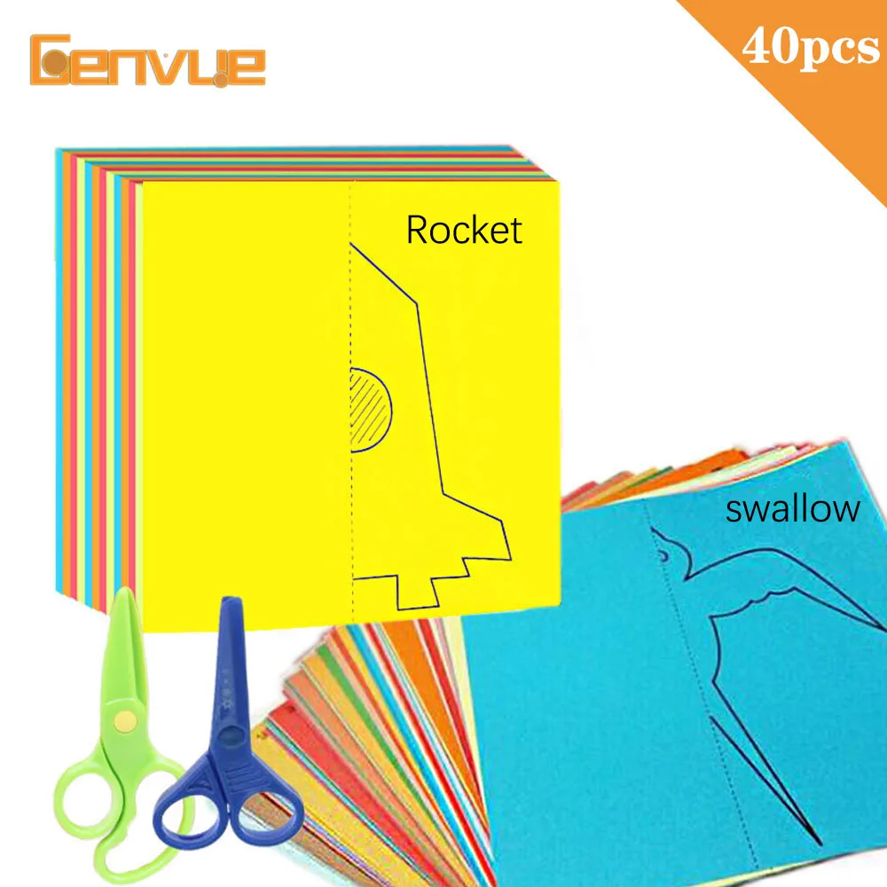 40pcs Puzzle Cartoon Color Paper Charms Craft Kids Color Paper DIY Cutting Folding Art Educational Toys for Child Send sticker
40pcs Puzzle Cartoon Color Paper Charms Craft Kids Color Paper DIY Cutting Folding Art Educational Toys for Child Send sticker