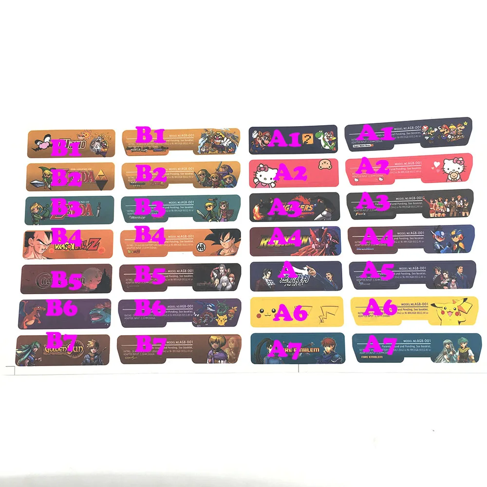 14SETS=28PCS Customer Design for Nintendo Gameboy Advance Label Sticker For GBA Console Back Tag
14SETS=28PCS Customer Design for Nintendo Gameboy Advance Label Sticker For GBA Console Back Tag