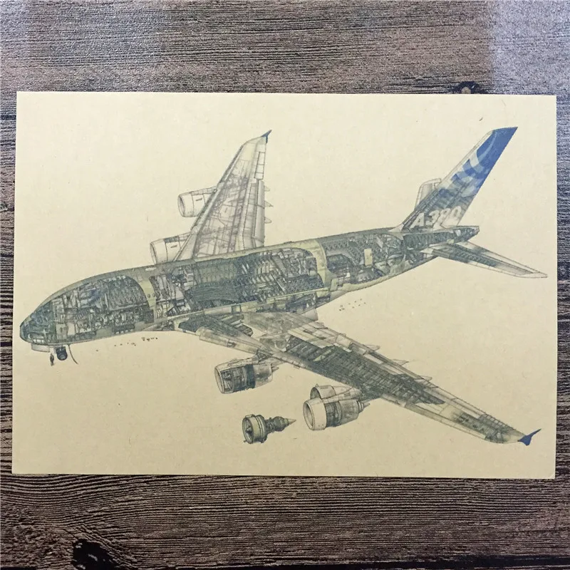 Civil aircraft exploded view Vintage craft Paper Retro Wall Art Craft Living Room vintage cafe poster Sticker 42x30cm ZIP-0080
Civil aircraft exploded view Vintage craft Paper Retro Wall Art Craft Living Room vintage cafe poster Sticker 42x30cm ZIP-0080