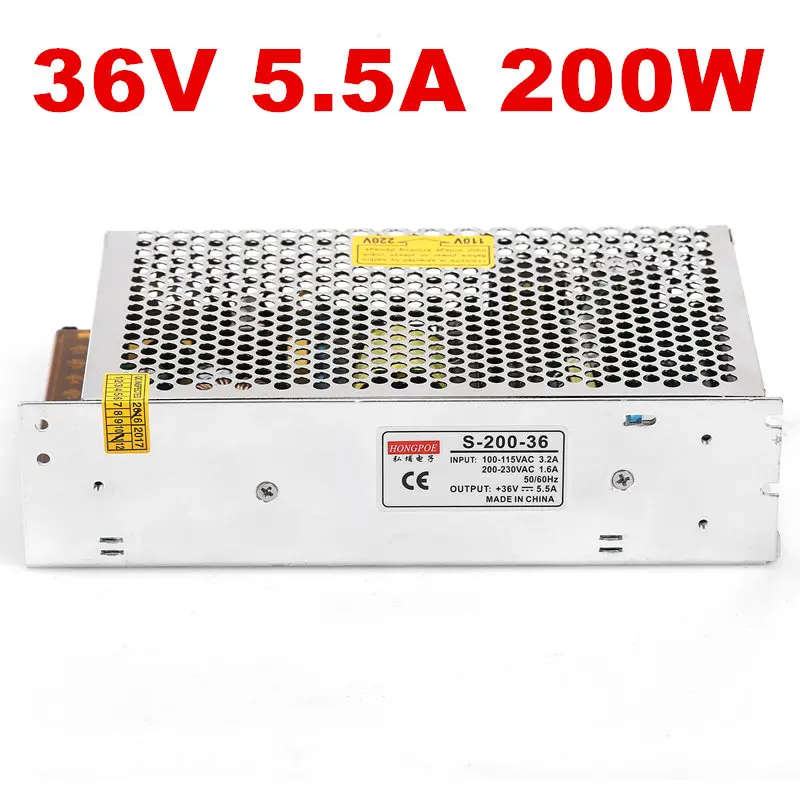 15PCS 200W 36V power supply 36V LED Driver 36V 5.5A power supply 36V 200W S-200-36 DC36V
15PCS 200W 36V power supply 36V LED Driver 36V 5.5A power supply 36V 200W S-200-36 DC36V