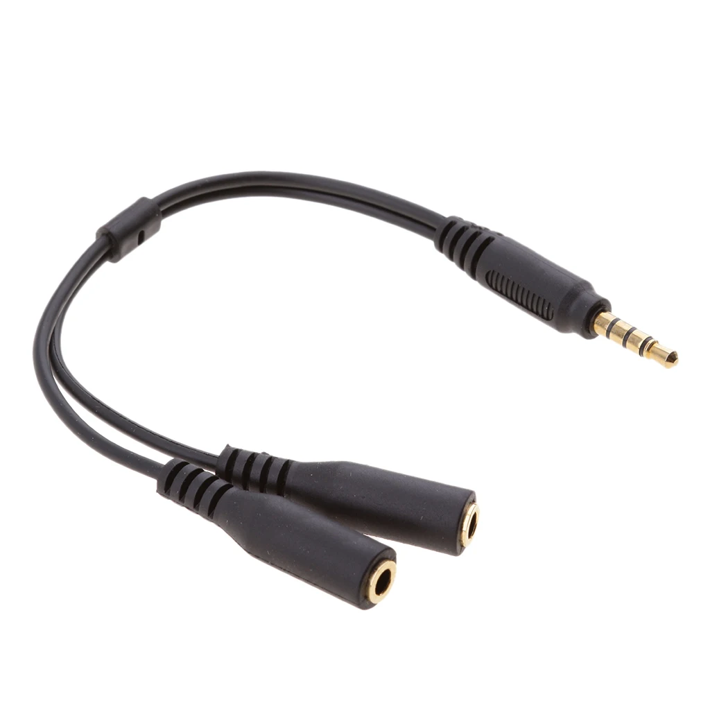 2019 3.5mm Combo Audio Mic Y Splitter Cable Adapter Cable for PS4 Xbox One Tablet Mobile Phone Male To 2 Female Headsets Laptop