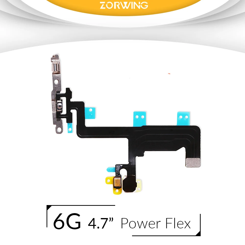 1 PCS Power Switch On Off Flex Cable for iPhone 6 6G 4.7" Replacement parts with metal bracket
1 PCS Power Switch On Off Flex Cable for iPhone 6 6G 4.7" Replacement parts with metal bracket