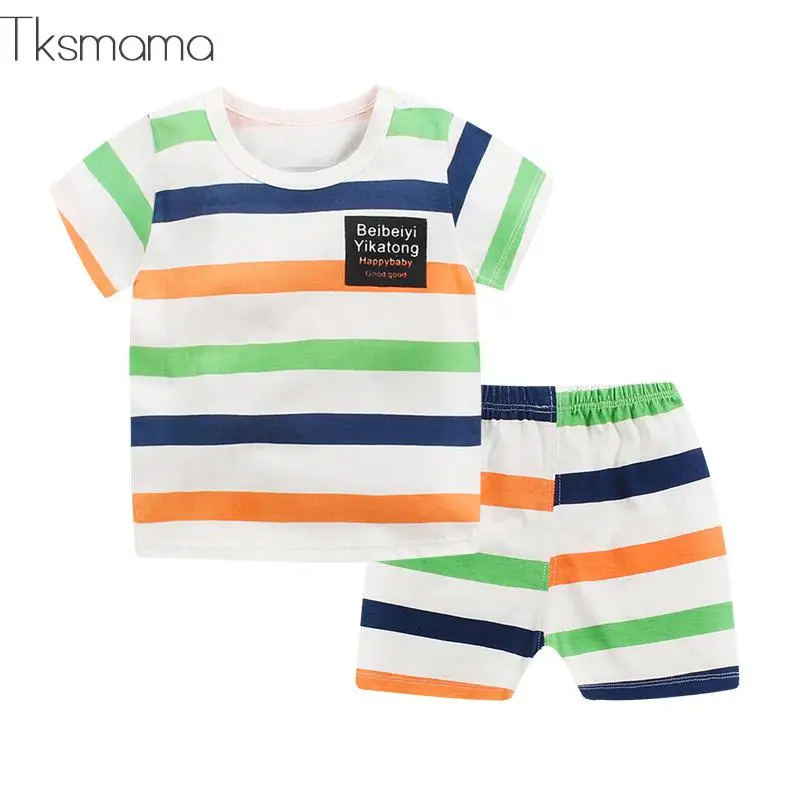 Colorful Striped Summer Clothing Set For Baby Boy 2019 Hot Selling Beby Girl Outfits
Colorful Striped Summer Clothing Set For Baby Boy 2019 Hot Selling Beby Girl Outfits