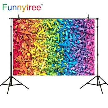 Funnytree photophone Rainbow colorful plastic toys brick Model Building block child birthday party photography photo background
Funnytree photophone Rainbow colorful plastic toys brick Model Building block child birthday party photography photo background