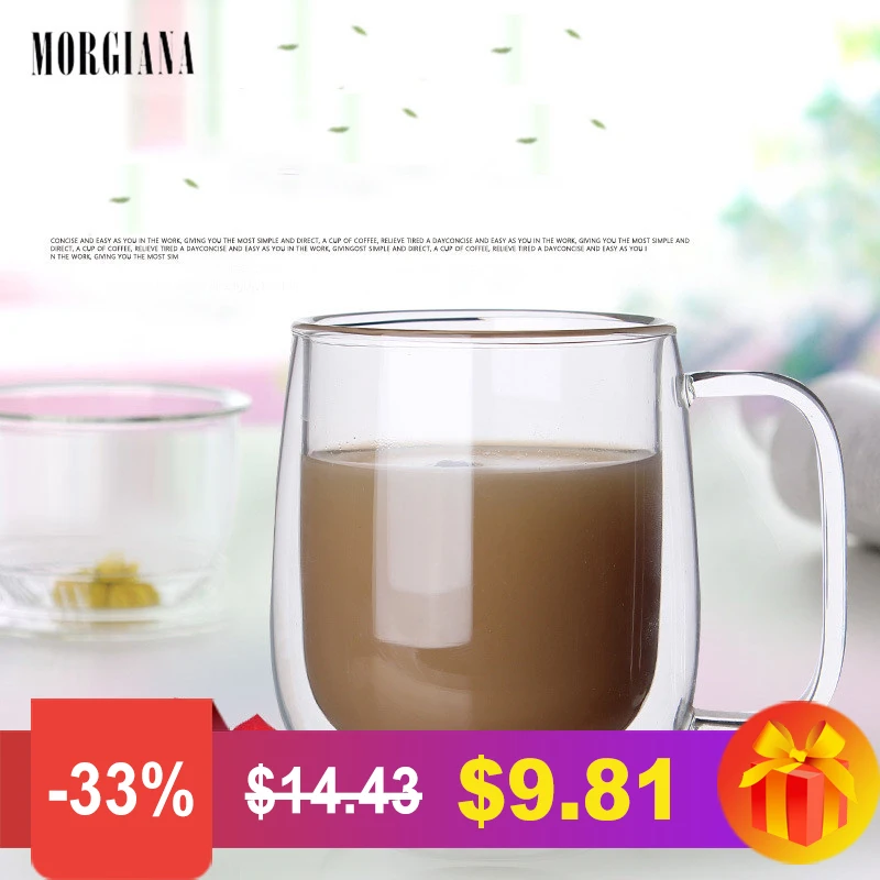MORGUANA 300ML Double Wall Cups Mugs for Coffee Tea Espresso Coffee/ Glass cup Beer Mug Cup Drinkware Heat-resistant Glass Cup
MORGUANA 300ML Double Wall Cups Mugs for Coffee Tea Espresso Coffee/ Glass cup Beer Mug Cup Drinkware Heat-resistant Glass Cup