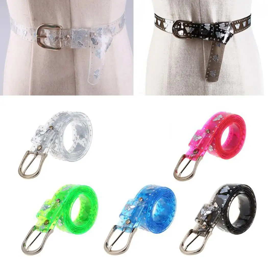 Transparent Butterfly Pattern Cute Thin Belt 104cm/40.9inches Alloy Fluorescence Laser Belt Women Casual
Transparent Butterfly Pattern Cute Thin Belt 104cm/40.9inches Alloy Fluorescence Laser Belt Women Casual